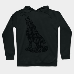 Wolf typography quote Hoodie